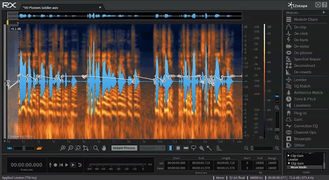 Izotope rx 5 only one audio channel 2